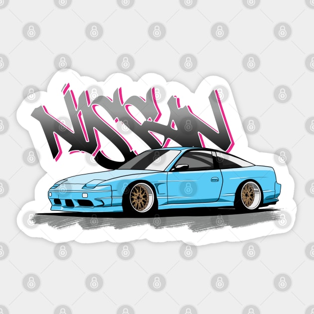 Nissan S13 Graffiti Sticker by thesupragoddess